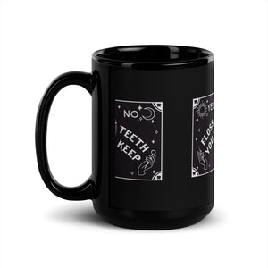 Ouija Floss Black Glossy Mug