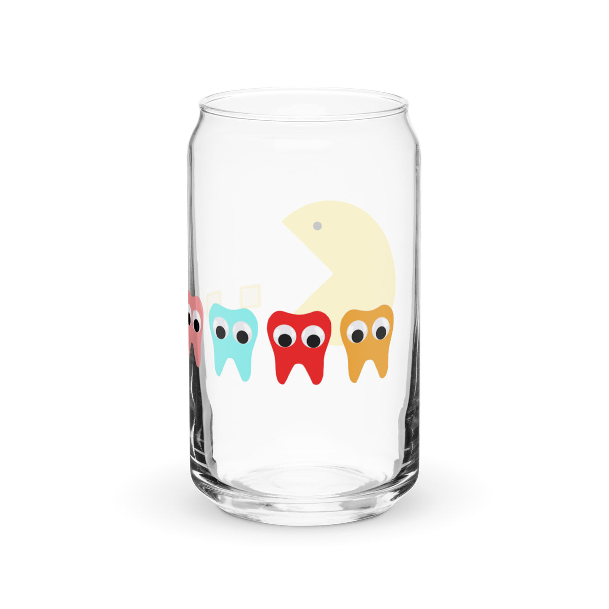 Pac-Man Tooth Can-shaped glass – lovely32