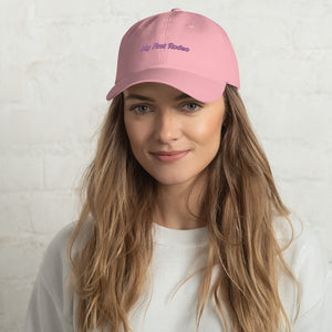 My First Rodeo Pink & Purple Embroidered Dad hat