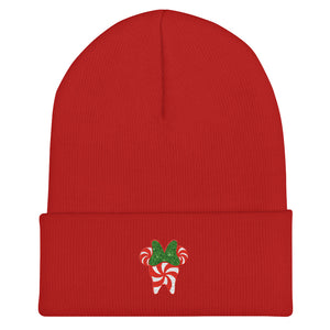 Minny Character Peppermint Tooth Embroidered Cuffed Beanie