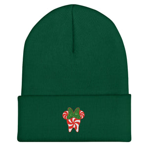 Minny Character Peppermint Tooth Embroidered Cuffed Beanie