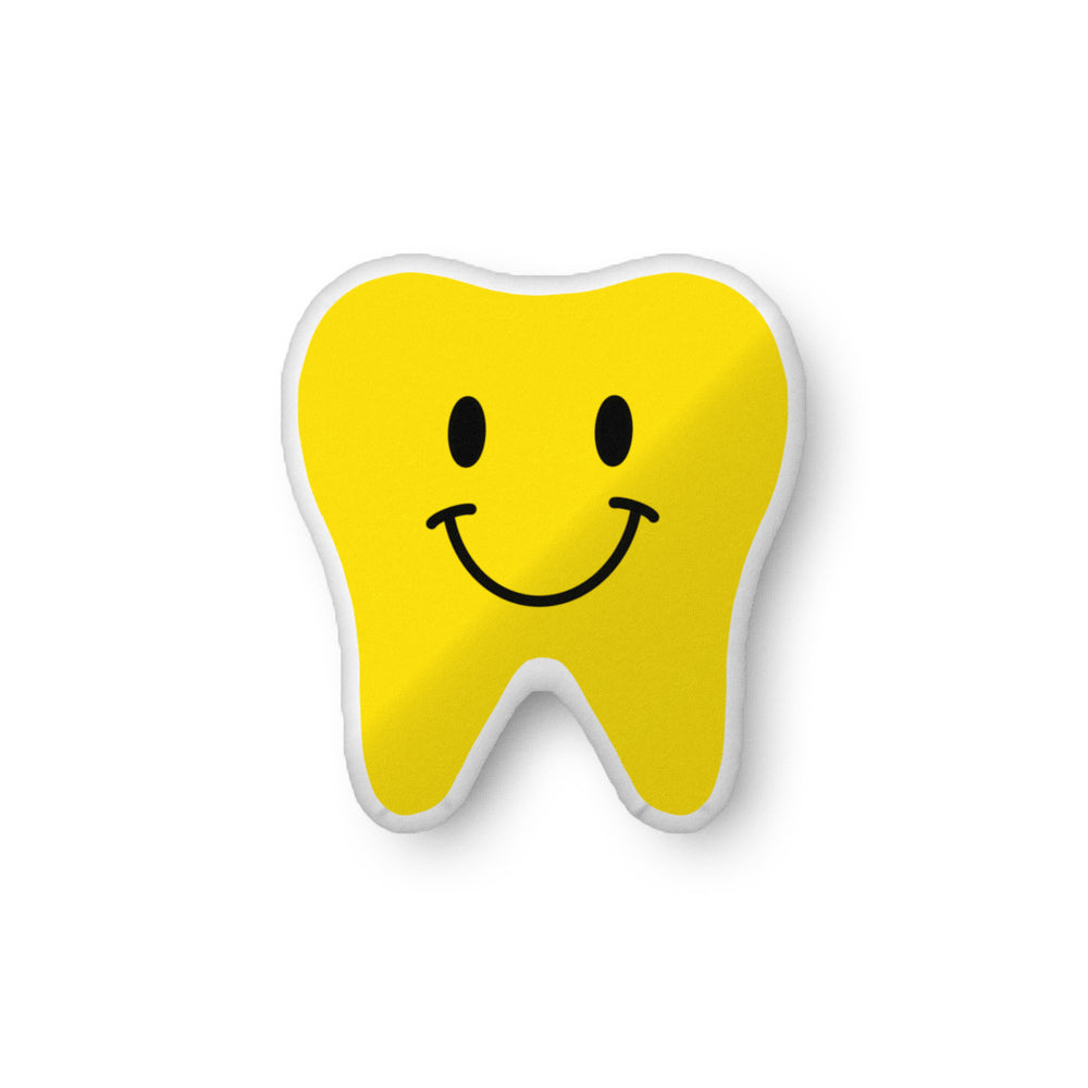 Happy Tooth Pillow- Yellow