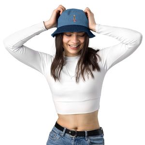 Totally Dental Babe Denim bucket hat