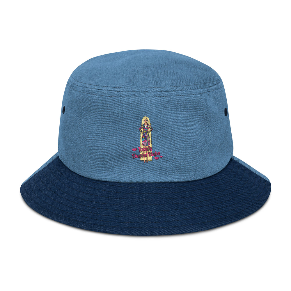 Totally Dental Babe Denim bucket hat