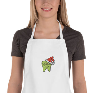 
            
                Load image into Gallery viewer, He&amp;#39;s a Mean One Tooth Embroidered Apron
            
        