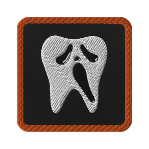 Scream Ghost Tooth Embroidered Square Patch