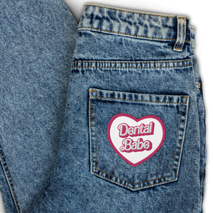 Dental Babe Heart Embroidered Patch