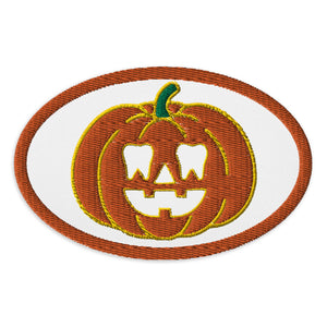 Pumpkin Tooth Oval Embroidered Patch