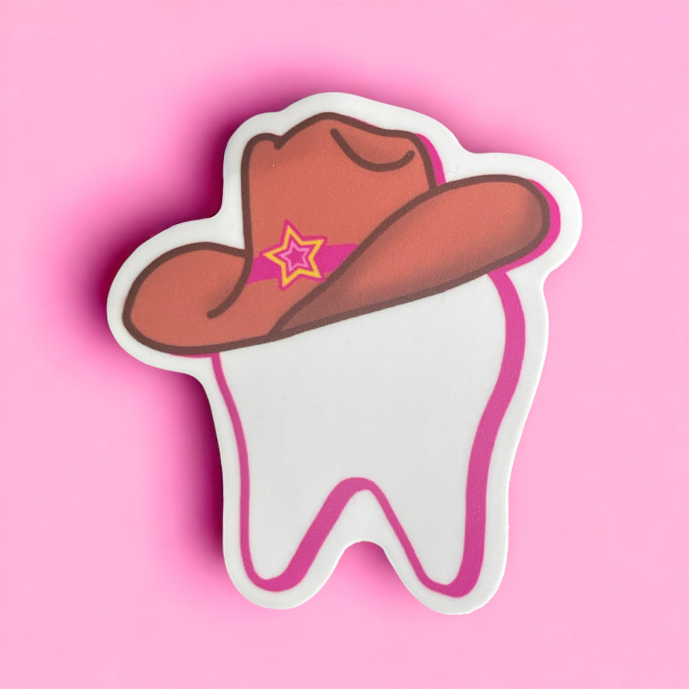 
            
                Load image into Gallery viewer, Cowgirl Tooth Sticker
            
        
