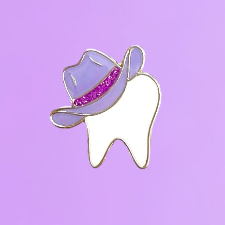 Lavender Cowgirl Tooth Pin- Factory Second