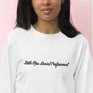
            
                Load image into Gallery viewer, Little Miss Dental Professional Organic Black Embroidered Sweatshirt
            
        