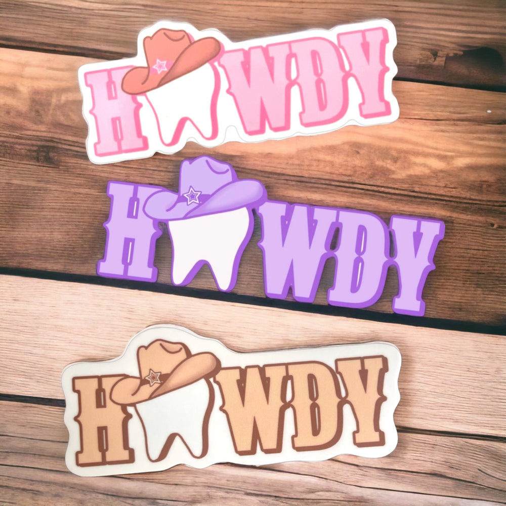 Howdy Cowgirl Tooth Sticker