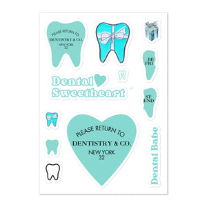 Please Return To Dentistry & Co. Sticker sheet