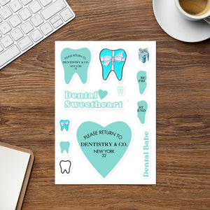 Please Return To Dentistry & Co. Sticker sheet