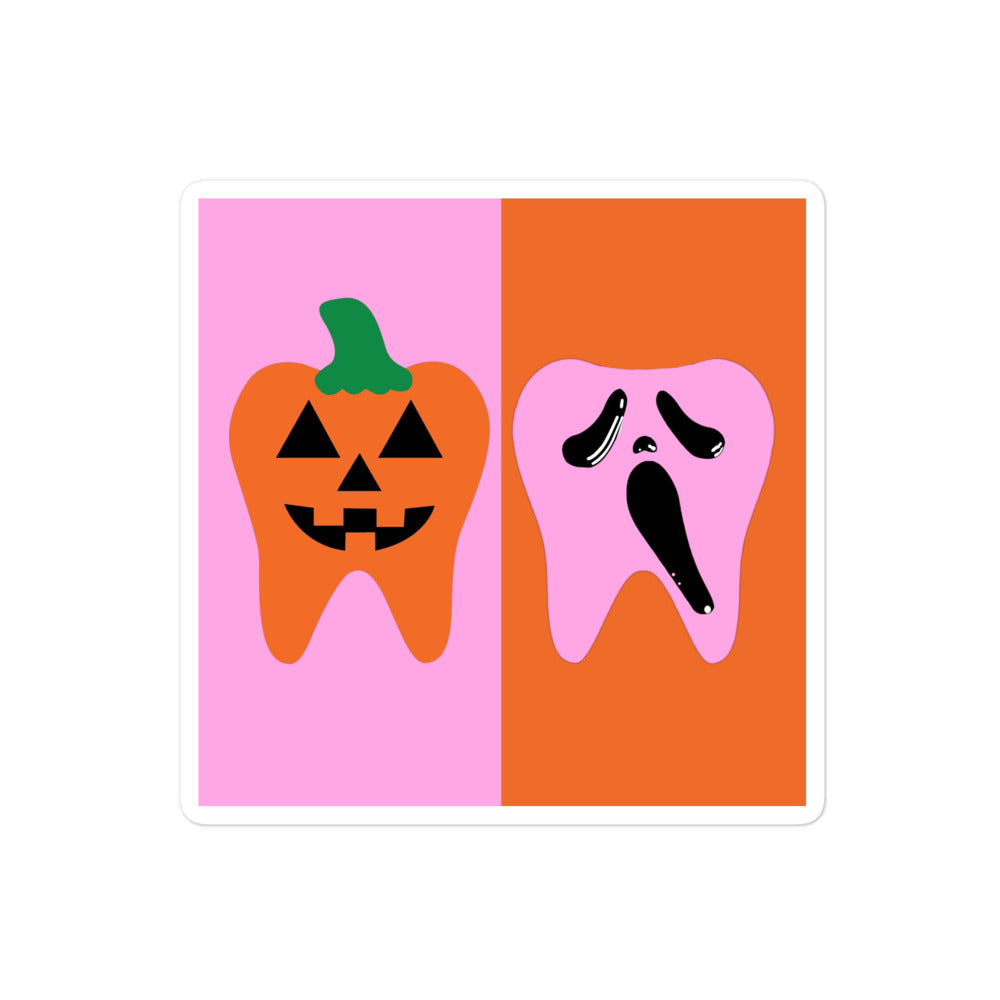 Jack-o'-lantern Tooth & Scream Ghostface Tooth Sticker