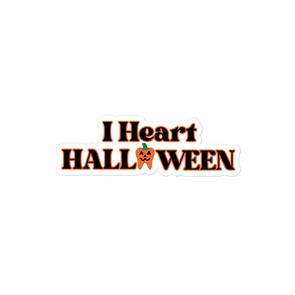 
            
                Load image into Gallery viewer, I Heart Halloween Jack-o&amp;#39;-lantern Tooth Sticker
            
        