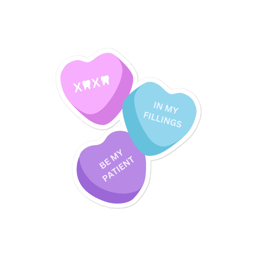 Candy Heart Toothy Sticker