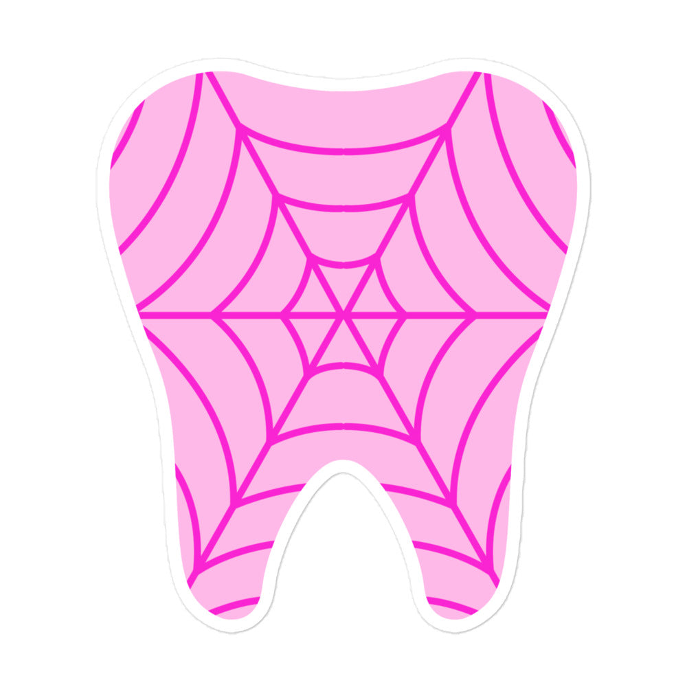 Webbed Pink Tooth Sticker