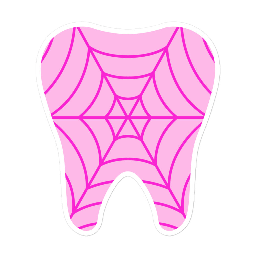 Webbed Pink Tooth Sticker – lovely32