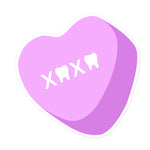 X🦷X🦷 hugs and kisses toothy candy heart sticker