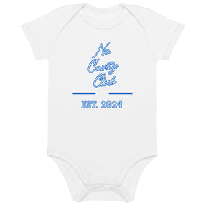 No Cavity Club Collegiate 2024 Organic cotton baby bodysuit Blue Design