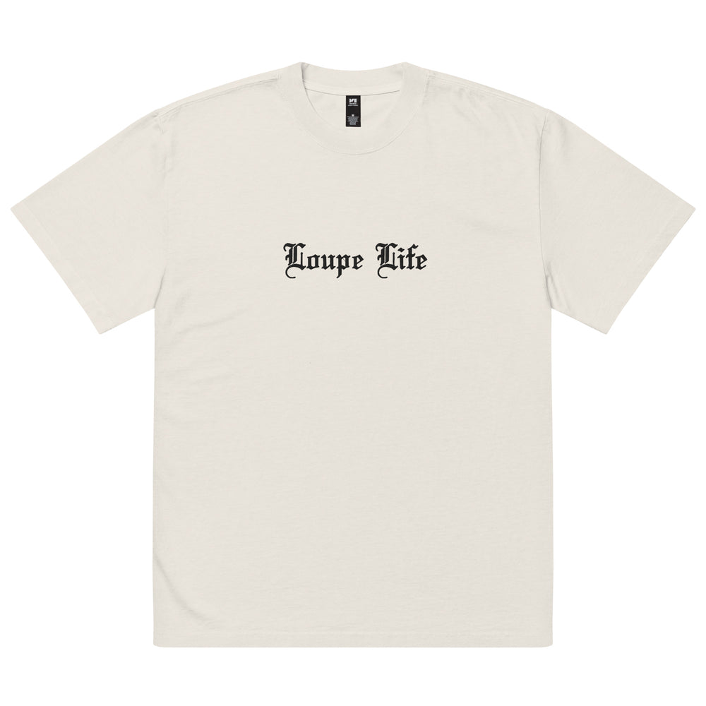 Loupe Life Embroidered Oversized faded t-shirt