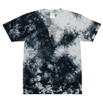 Webbed White Tooth Embroidered Oversized tie-dye t-shirt