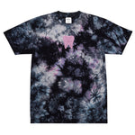 Webbed Pink Embroidered Tooth Oversized tie-dye t-shirt
