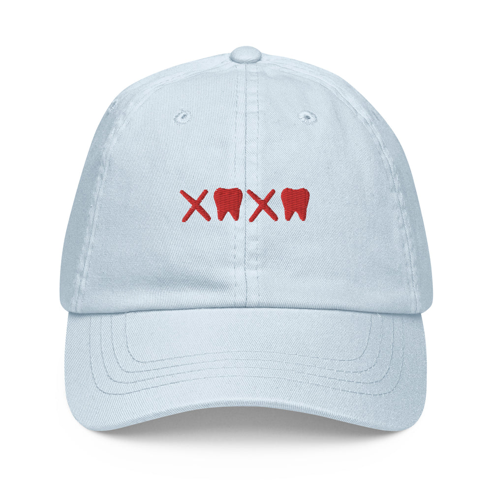 X🦷X🦷 Hugs and Kisses Embroidered Toothy Pastel baseball hat