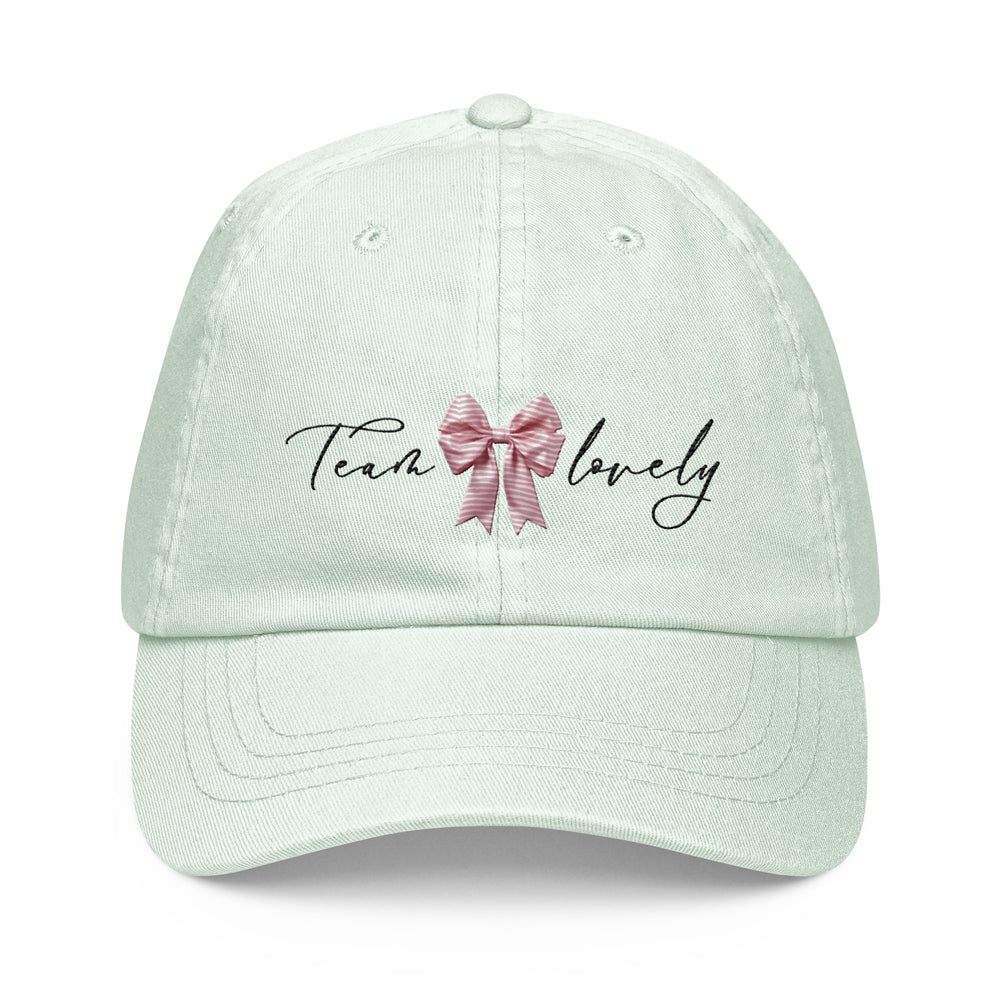 
            
                Load image into Gallery viewer, Team Lovely Embroidered Pastel baseball hat
            
        