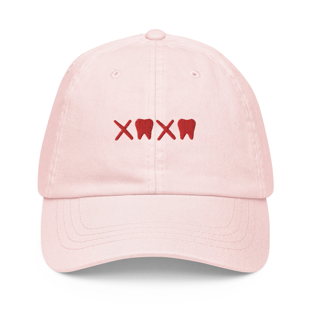 X🦷X🦷 Hugs and Kisses Embroidered Toothy Pastel baseball hat