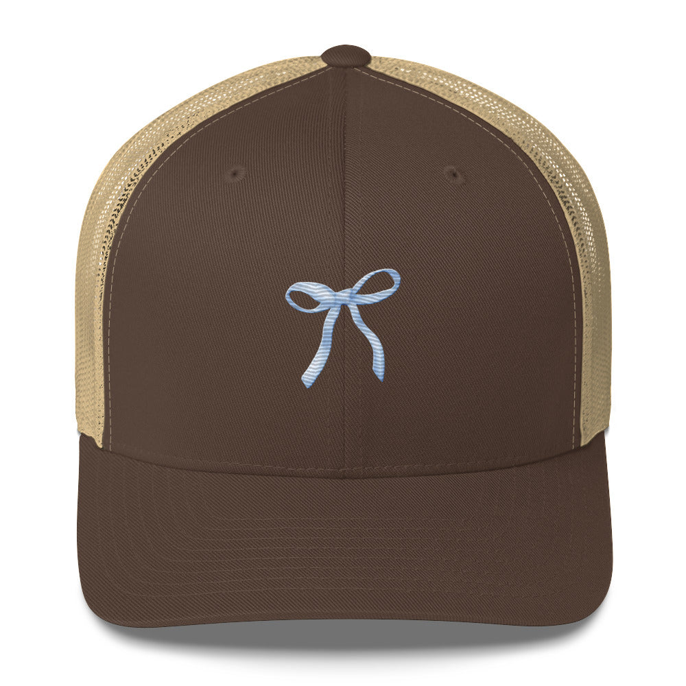 Blue Bow Trucker Cap