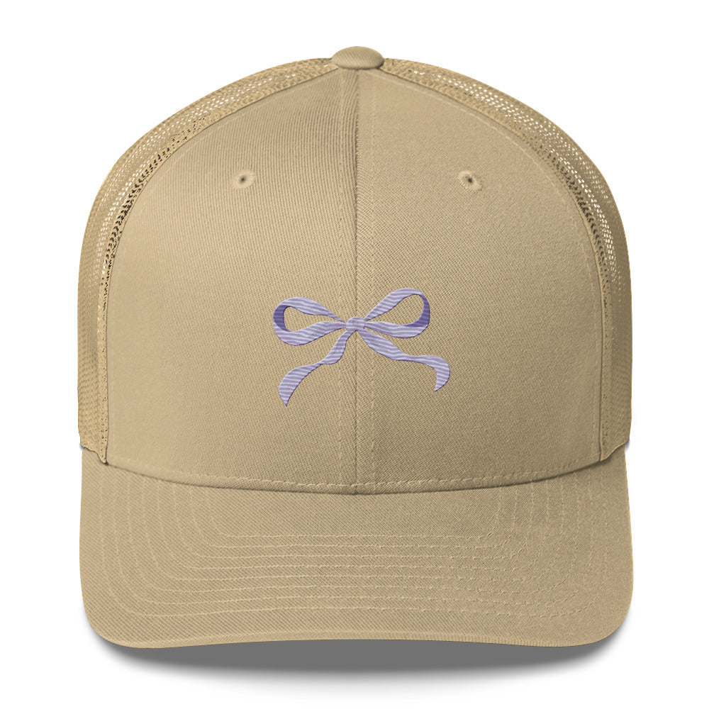 Lavender Bow Trucker Cap