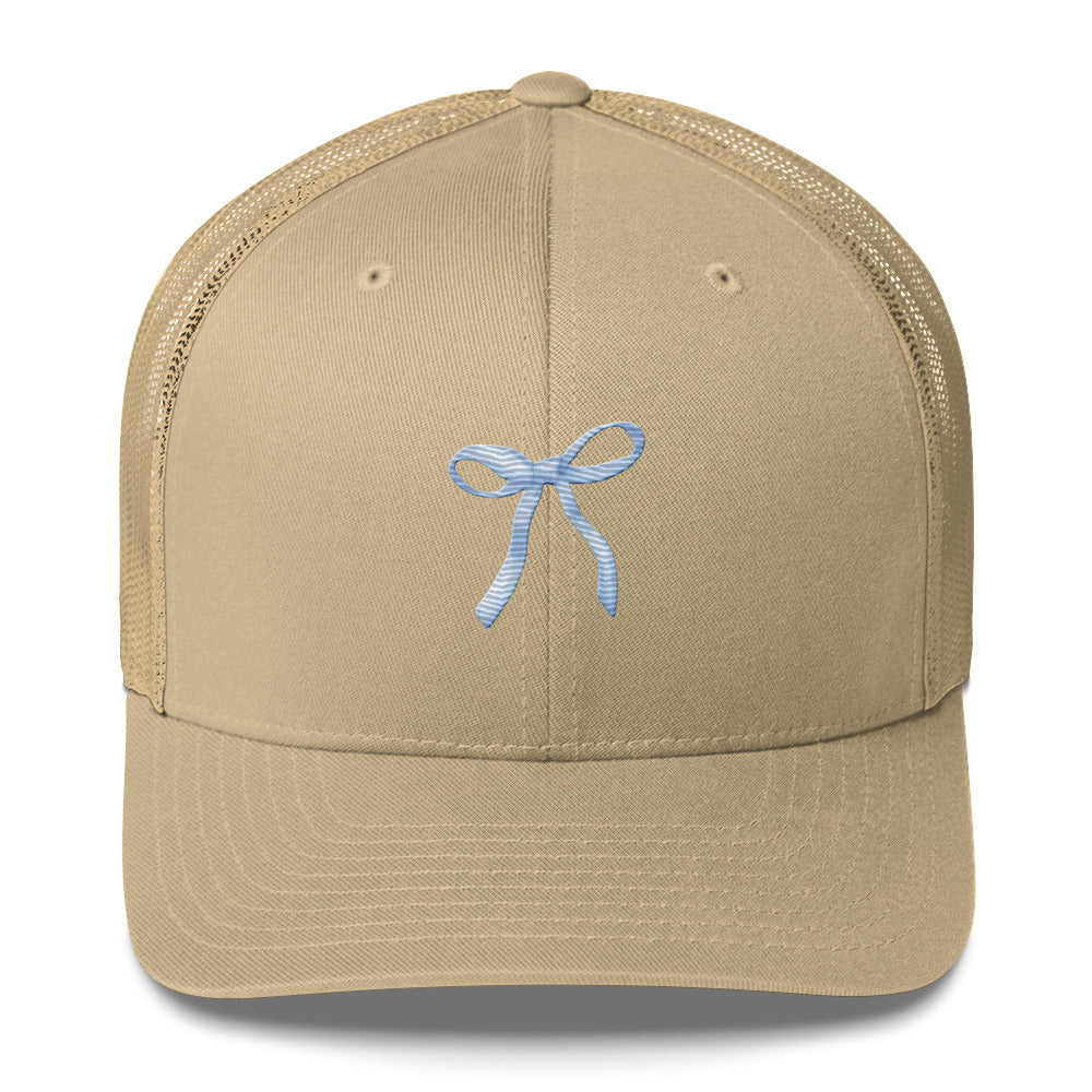 Blue Bow Trucker Cap