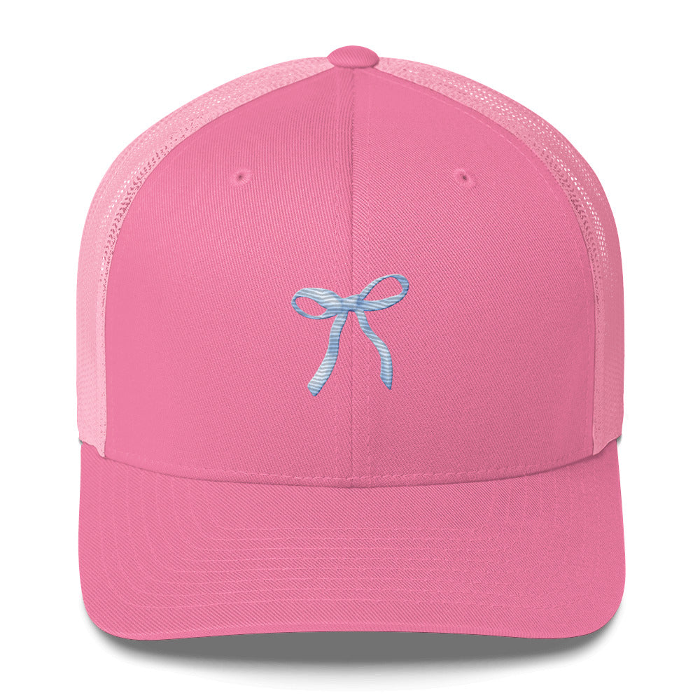 Blue Bow Trucker Cap