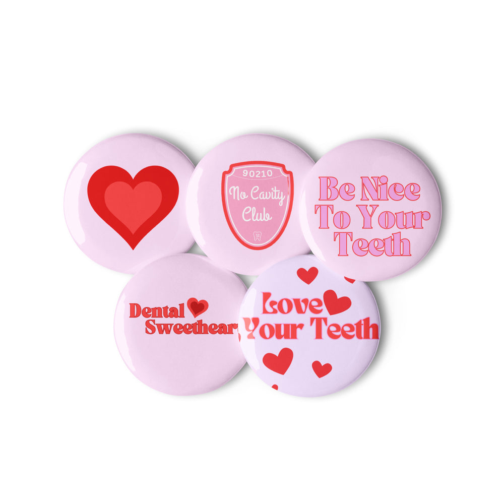 Dental Sweetheart Set of pin buttons