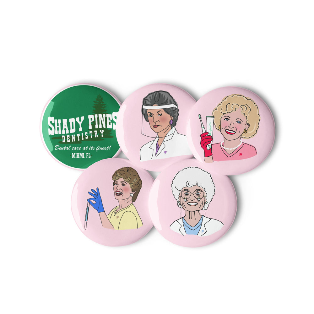 The Golden Gals Shady Pines Set of Pin Buttons