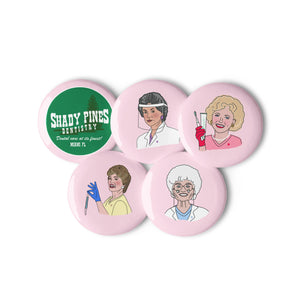 The Golden Gals Shady Pines Set of Pin Buttons