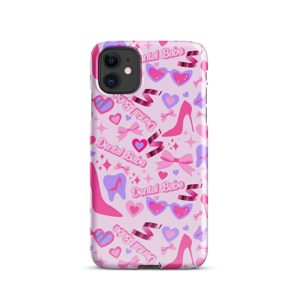 
            
                Load image into Gallery viewer, Dental Babe Heels, Ribbons &amp;amp; Hearts Snap case for iPhone®
            
        