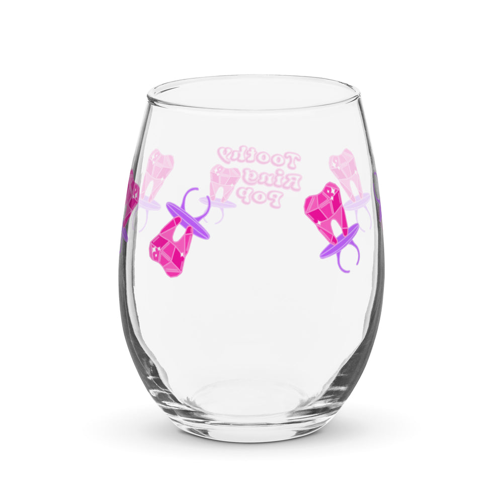 Toothy Ring Pop Stemless wine glass