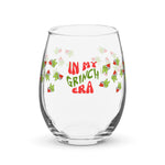 He's a Mean One Tooth Stemless wine glass