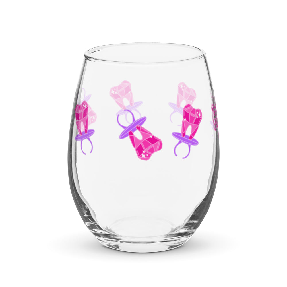 Toothy Ring Pop Stemless wine glass