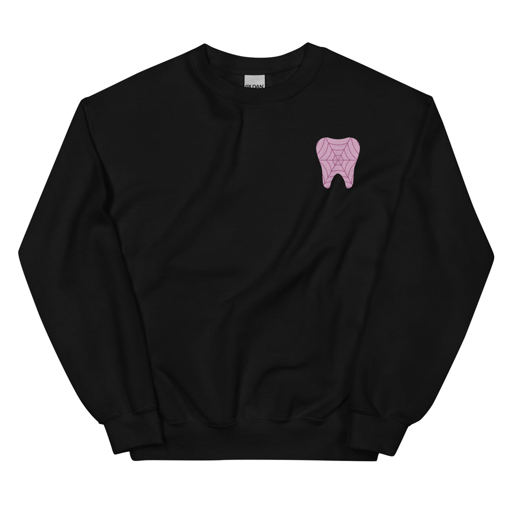 Webbed Pink Tooth Embroidered Sweatshirt