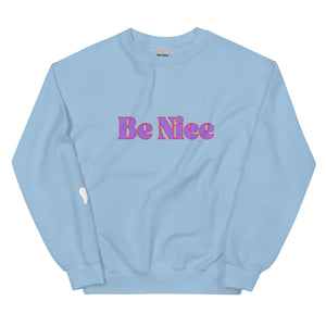 Be Nice To Your Teeth Sweatshirt Purple and Red Design