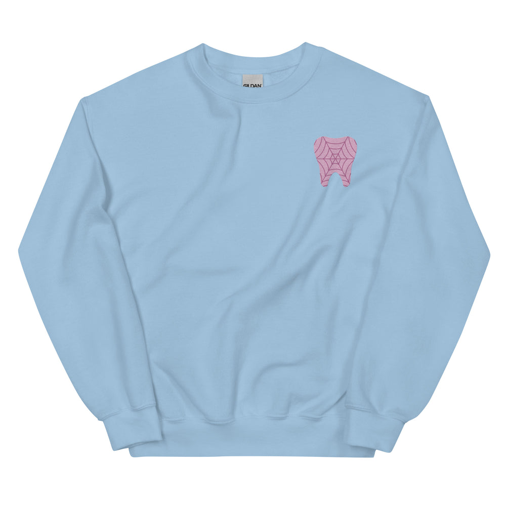 Webbed Pink Tooth Embroidered Sweatshirt