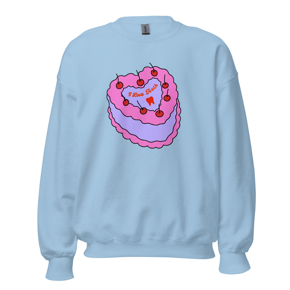 
            
                Load image into Gallery viewer, I Love Teeth Cake Sweatshirt
            
        
