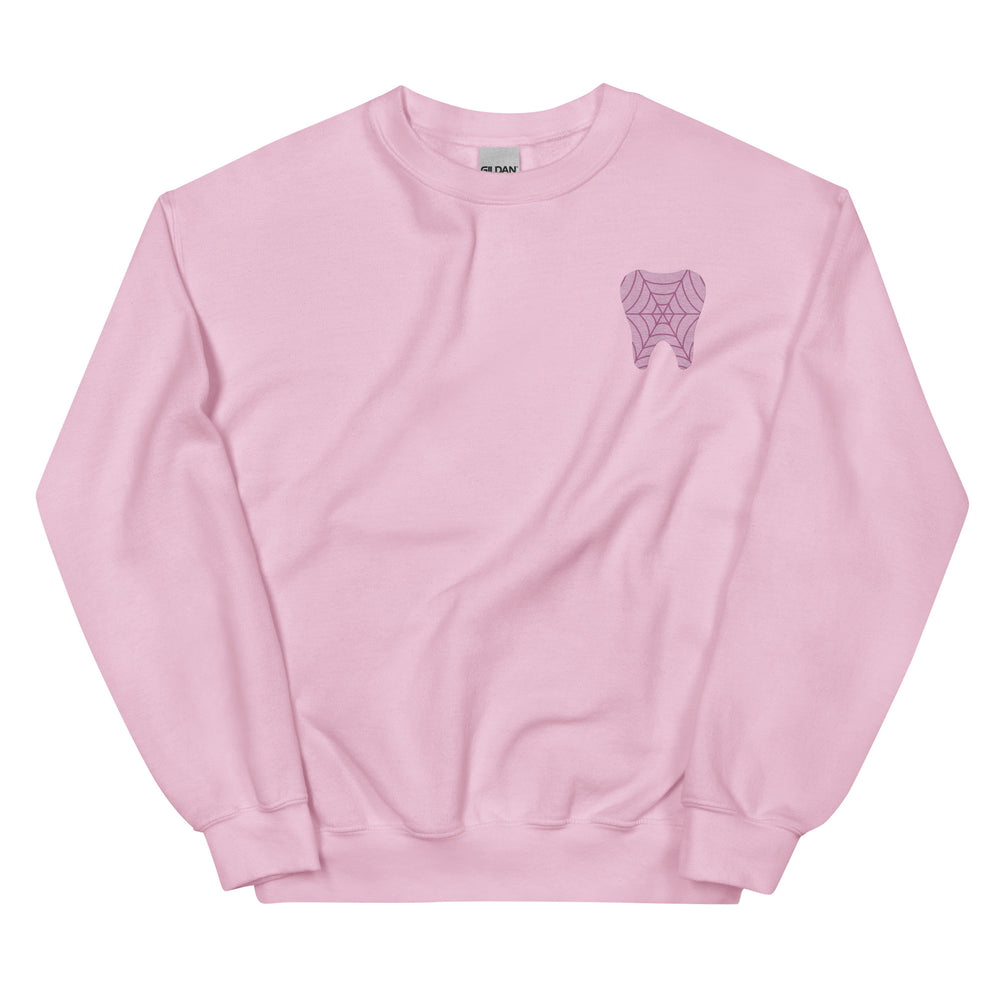 Webbed Pink Tooth Embroidered Sweatshirt