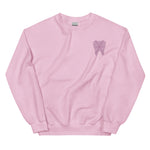 Webbed Pink Tooth Embroidered Sweatshirt