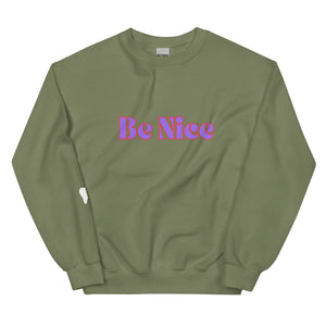 Be Nice To Your Teeth Sweatshirt Purple and Red Design