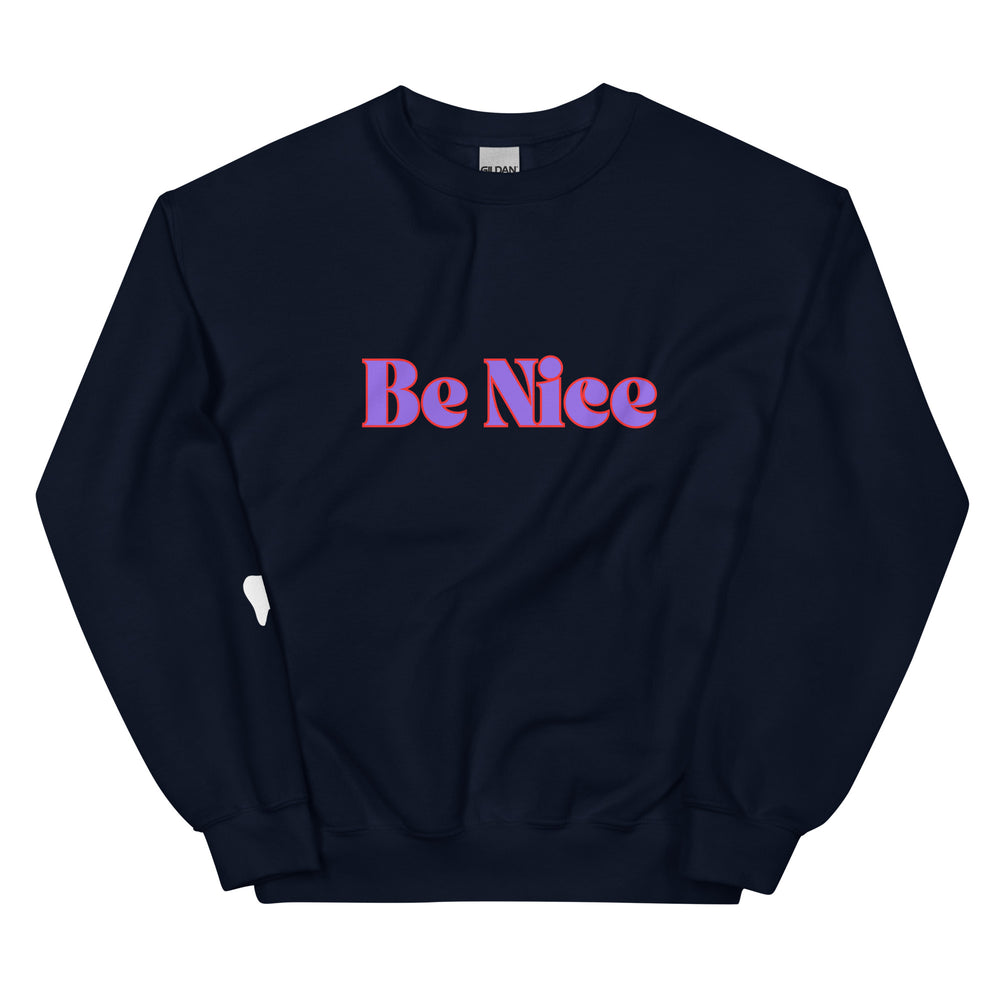 Be Nice To Your Teeth Sweatshirt Purple and Red Design